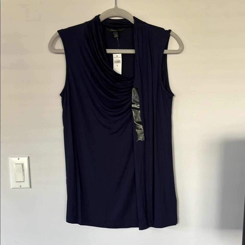 Elegant Navy Sleeveless Top